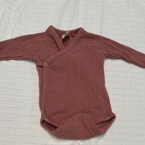 Long sleeved ribbed Kimono style romper